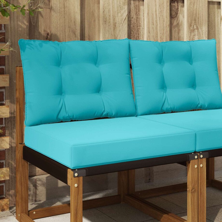 vidaXL Buiten bankkussen 2 pcs Turquoise Polyester vidaXL Buiten bankkussen 2 pcs Turquoise Polyester afbeelding 1
