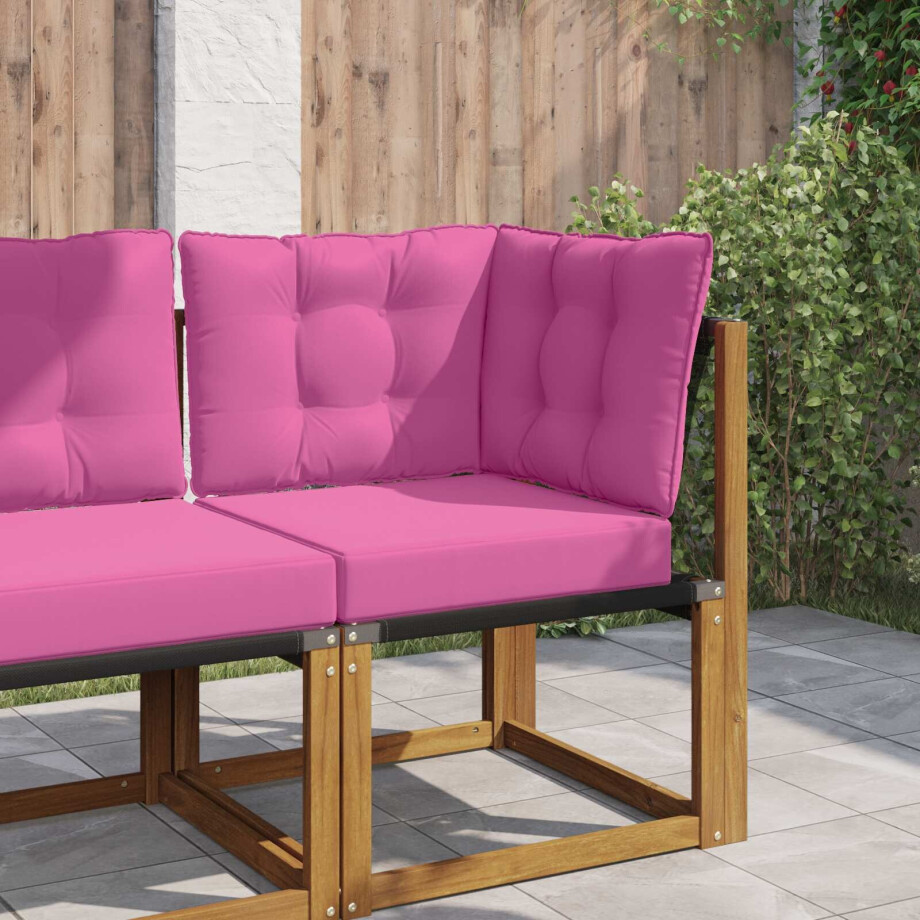 vidaXL Buiten bankkussen 3 pcs Roze Polyester afbeelding 1