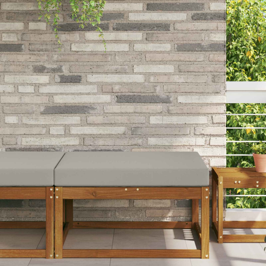 vidaXL Buiten bankkussen Grijs 80 x 80 x 8 cm Polyester vidaXL Buiten bankkussen Grijs 80 x 80 x 8 cm Polyester afbeelding 1