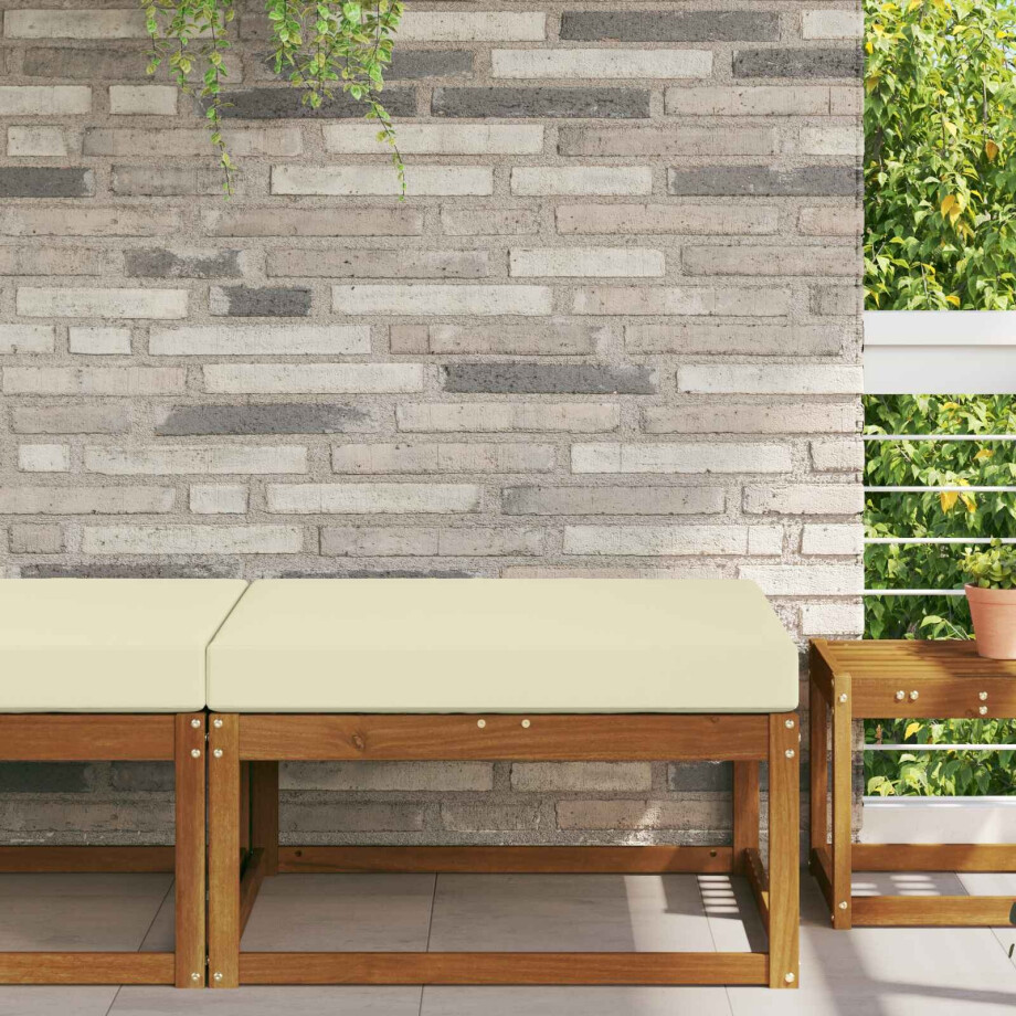 vidaXL Buiten bankkussen Crème 80 x 80 x 8 cm Polyester vidaXL Buiten bankkussen Crème 80 x 80 x 8 cm Polyester afbeelding 1