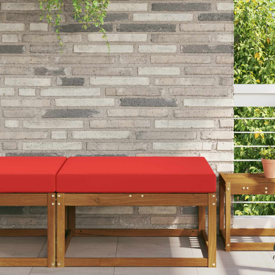 vidaXL Buiten bankkussen Rood 80 x 80 x 8 cm Polyester vidaXL Buiten bankkussen Rood 80 x 80 x 8 cm Polyester afbeelding 1