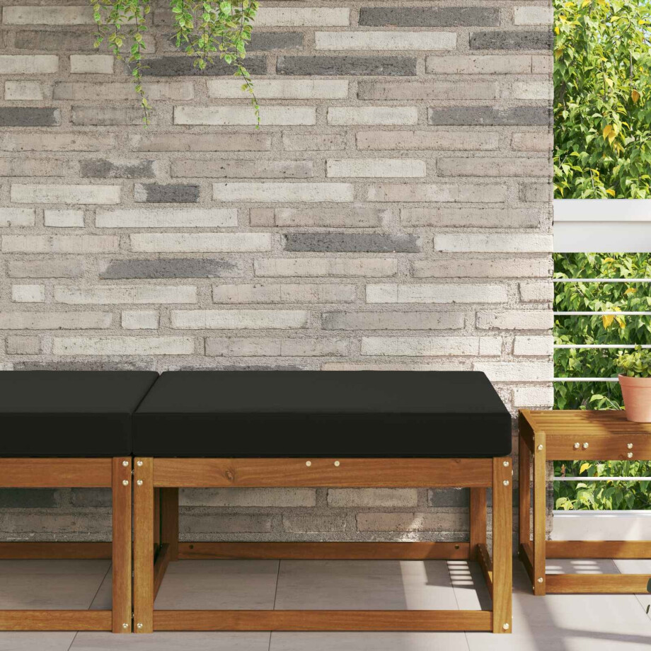 vidaXL Buiten bankkussen Zwart 80 x 80 x 8 cm Polyester vidaXL Buiten bankkussen Zwart 80 x 80 x 8 cm Polyester afbeelding 1