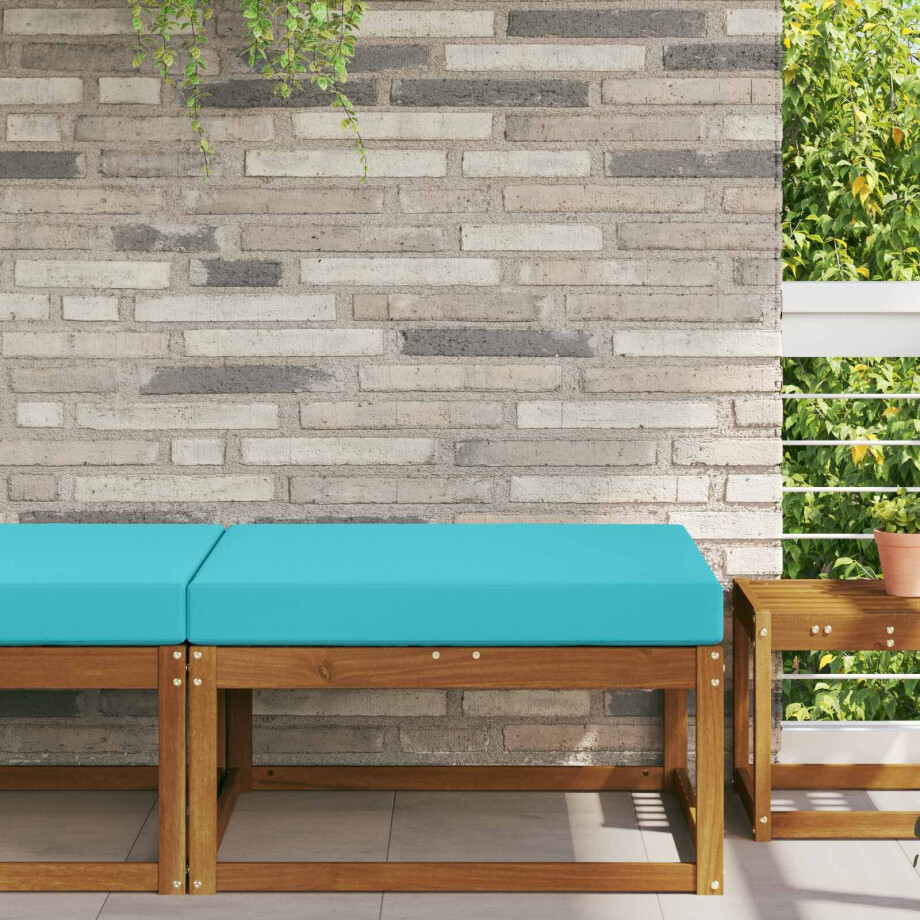 vidaXL Buiten bankkussen Turquoise 80 x 80 x 8 cm Polyester vidaXL Buiten bankkussen Turquoise 80 x 80 x 8 cm Polyester afbeelding 1