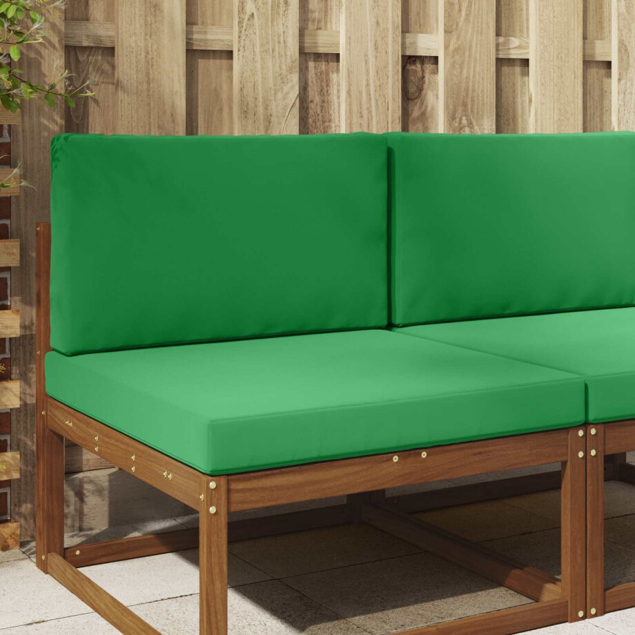 vidaXL Buiten bankkussen 2 pcs Groen Polyester vidaXL Buiten bankkussen 2 pcs Groen Polyester afbeelding 1