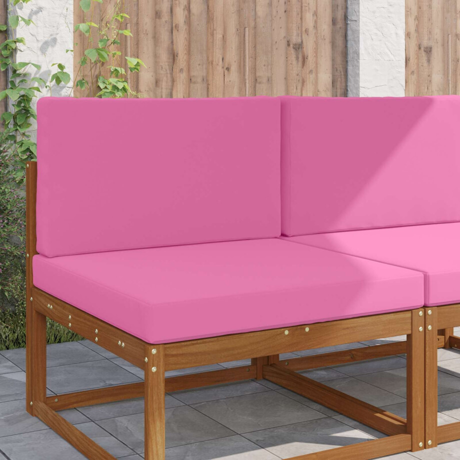 vidaXL Buiten bankkussen 2 pcs Roze Polyester vidaXL Buiten bankkussen 2 pcs Roze Polyester afbeelding 1