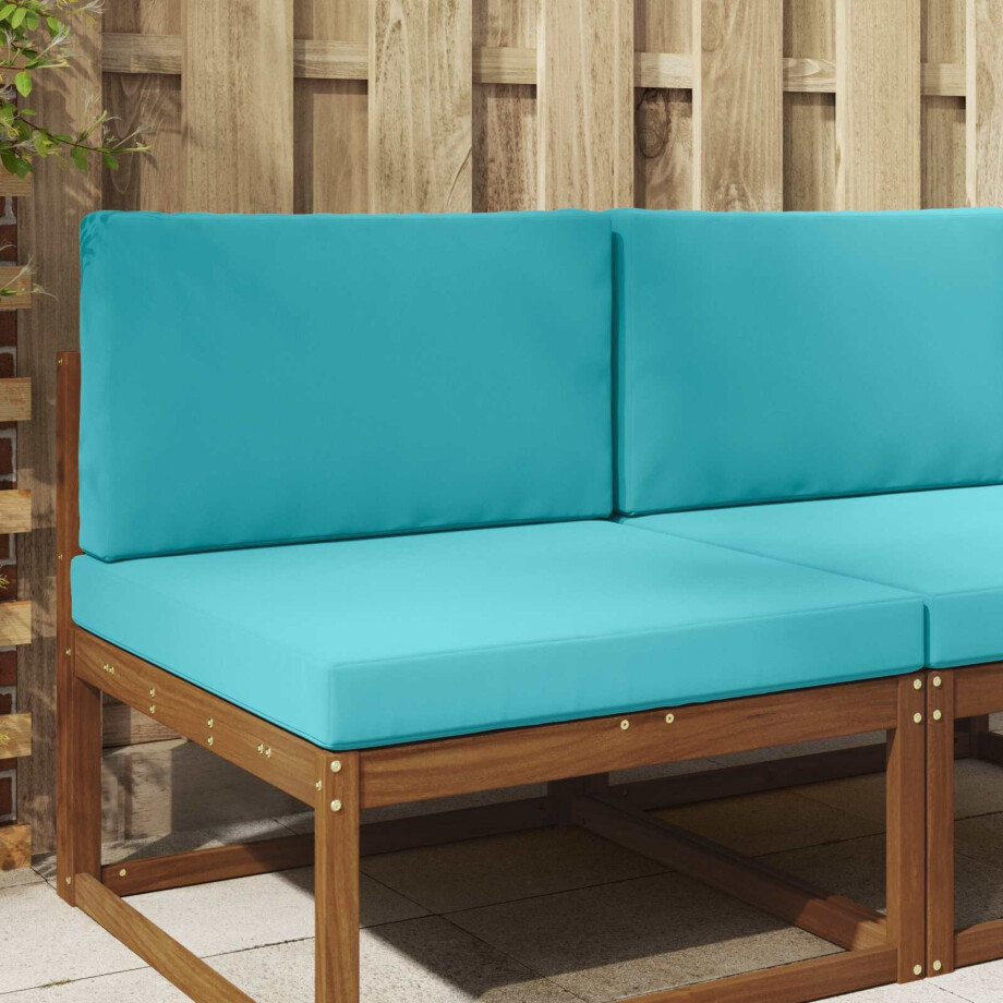 vidaXL Buiten bankkussen 2 pcs Turquoise Polyester vidaXL Buiten bankkussen 2 pcs Turquoise Polyester afbeelding 1