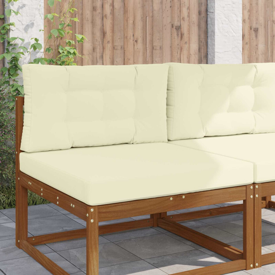 vidaXL Buiten bankkussen 2 pcs Crème Polyester vidaXL Buiten bankkussen 2 pcs Crème Polyester afbeelding 1