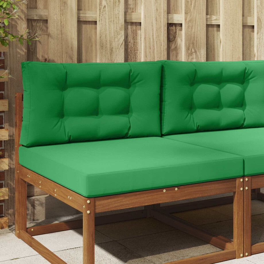 vidaXL Buiten bankkussen 2 pcs Groen Polyester vidaXL Buiten bankkussen 2 pcs Groen Polyester afbeelding 1