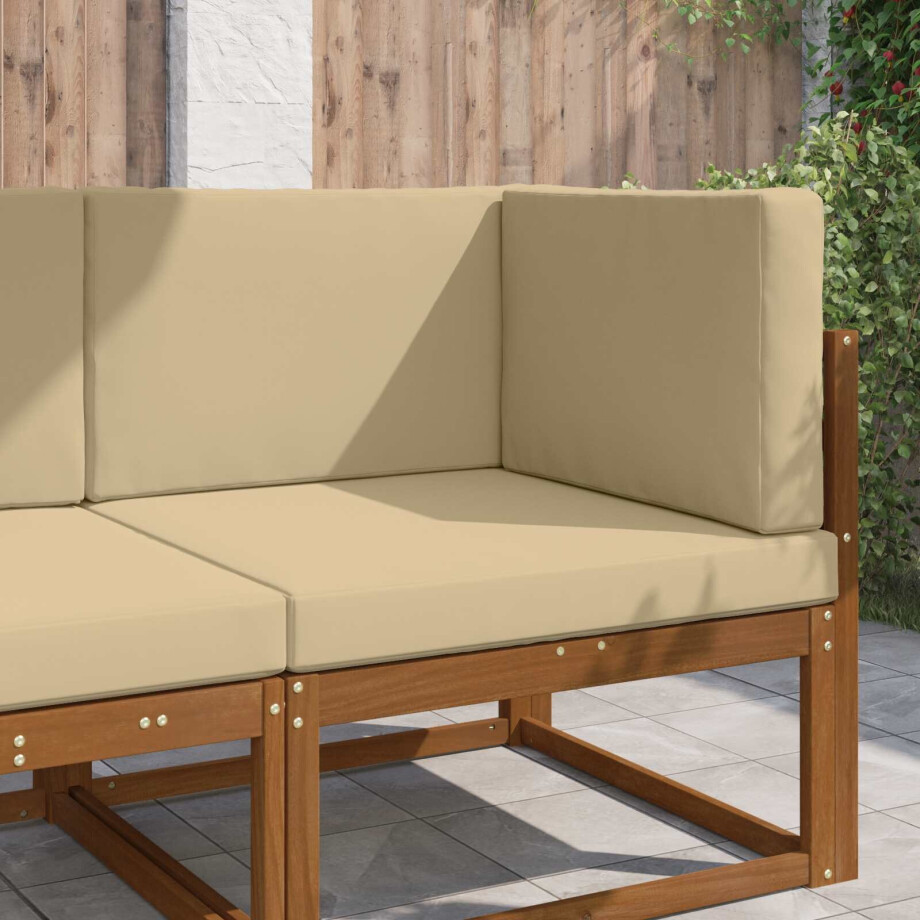 vidaXL Buiten bankkussen 3 pcs Beige Polyester vidaXL Buiten bankkussen 3 pcs Beige Polyester afbeelding 1