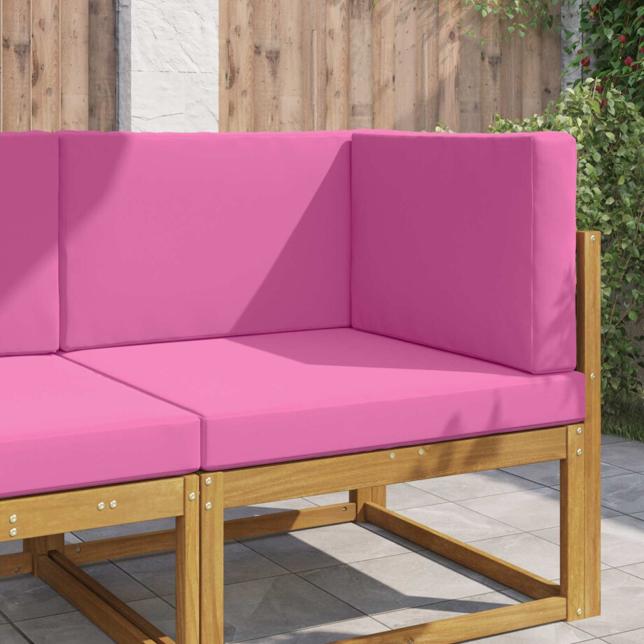 vidaXL Buiten bankkussen 3 pcs Roze Polyester vidaXL Buiten bankkussen 3 pcs Roze Polyester afbeelding 1