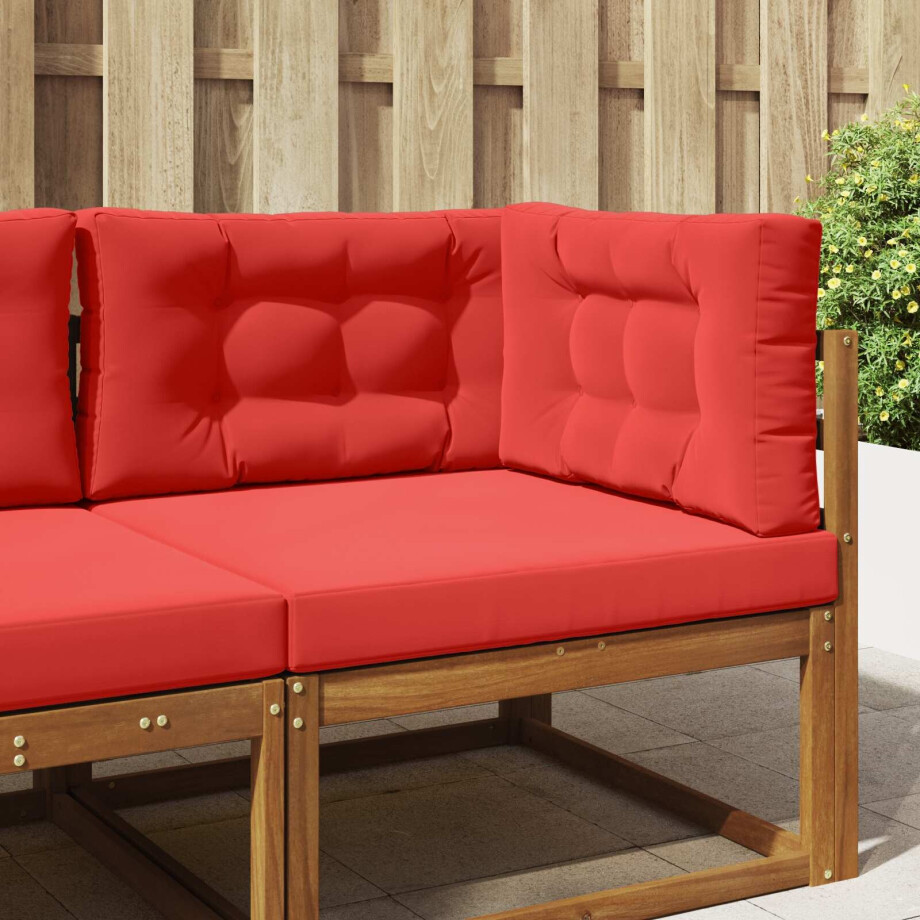 vidaXL Buiten bankkussen 3 pcs Rood Polyester vidaXL Buiten bankkussen 3 pcs Rood Polyester afbeelding 1