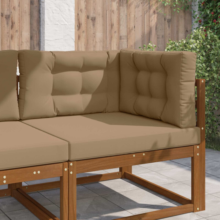 vidaXL Buiten bankkussen 3 pcs Taupe Polyester vidaXL Buiten bankkussen 3 pcs Taupe Polyester afbeelding 1