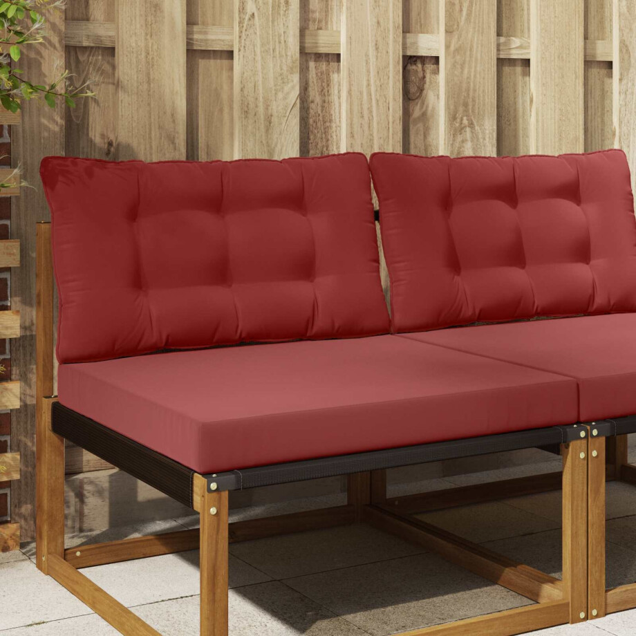 vidaXL Buiten bankkussen Polyester Wijnrood 80 x 68,5 x 8 cm vidaXL Buiten bankkussen Polyester Wijnrood 80 x 68,5 x 8 cm afbeelding 1