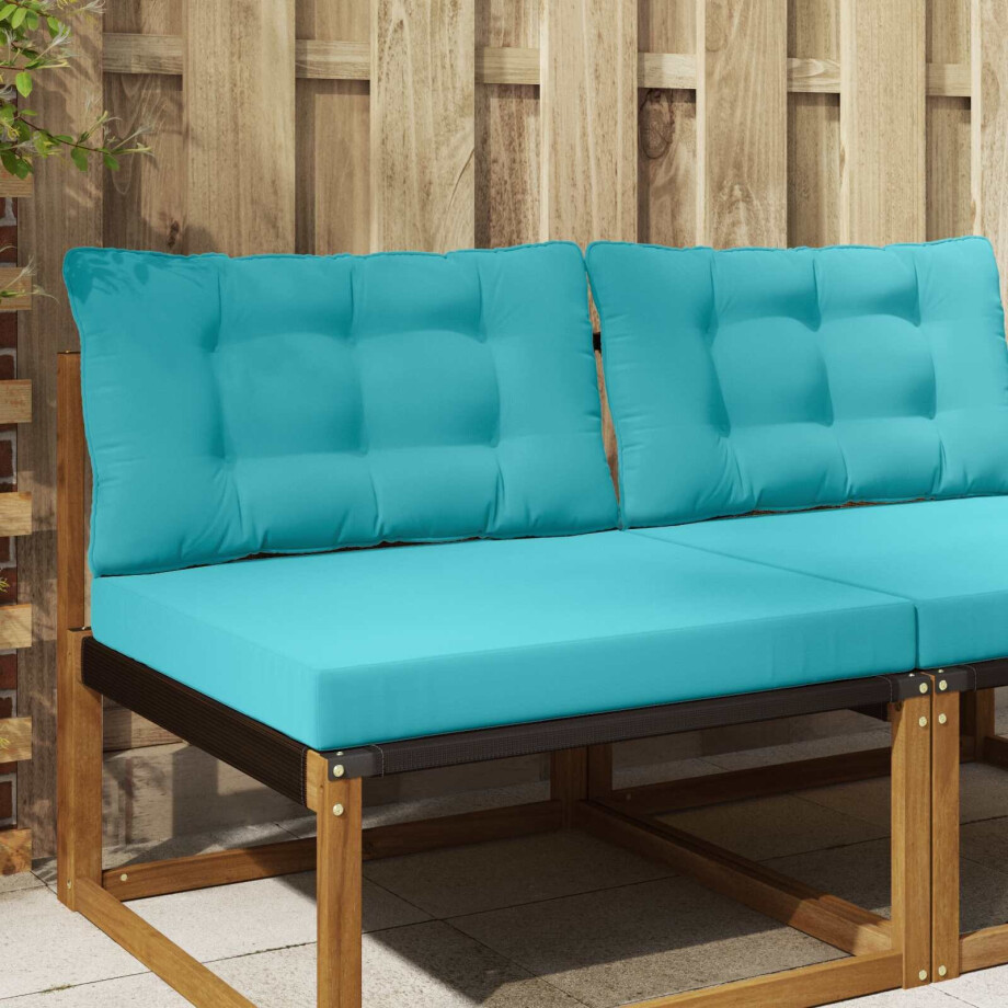 vidaXL Buiten bankkussen Polyester Turquoise 80 x 68,5 x 8 cm vidaXL Buiten bankkussen Polyester Turquoise 80 x 68,5 x 8 cm afbeelding 1