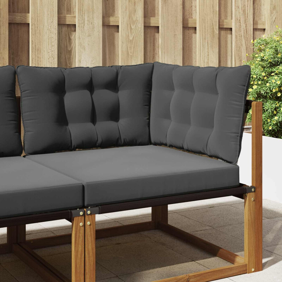 vidaXL Buiten bankkussen Polyester Antraciet 80 x 43 x 10 cm afbeelding 1