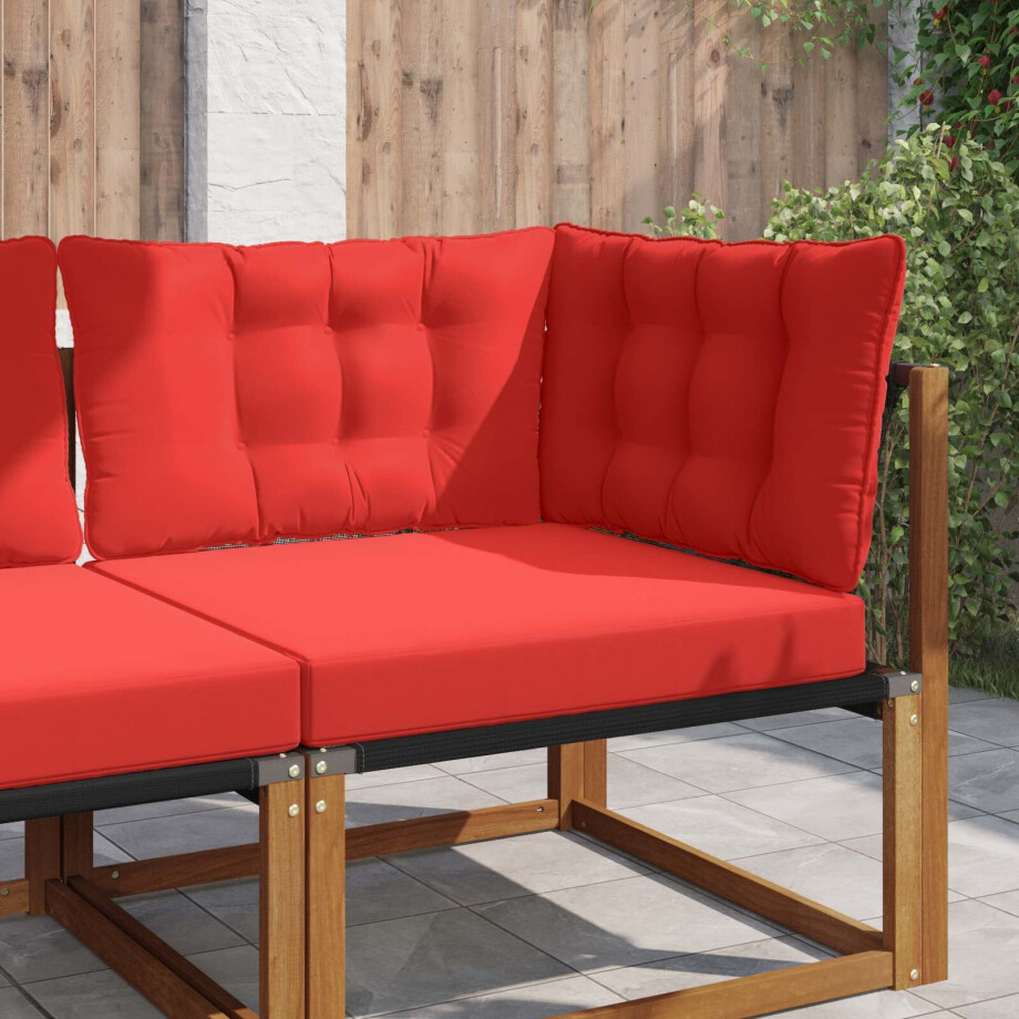 vidaXL Buiten bankkussen Polyester Rood 80 x 43 x 10 cm vidaXL Buiten bankkussen Polyester Rood 80 x 43 x 10 cm afbeelding 1