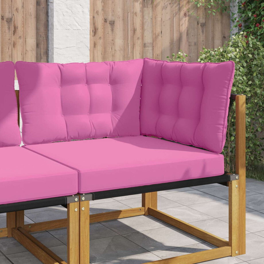 vidaXL Buiten bankkussen Polyester Roze 80 x 43 x 10 cm afbeelding 1