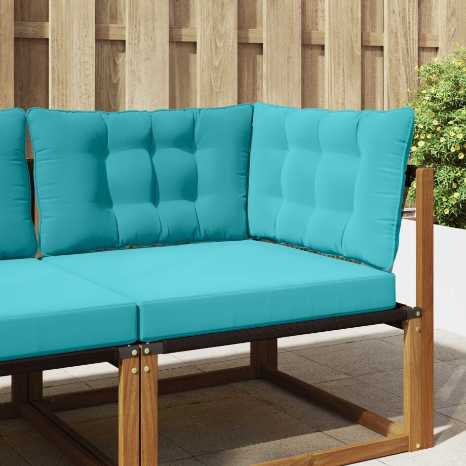vidaXL Buiten bankkussen Polyester Turquoise 80 x 43 x 10 cm vidaXL Buiten bankkussen Polyester Turquoise 80 x 43 x 10 cm afbeelding 1