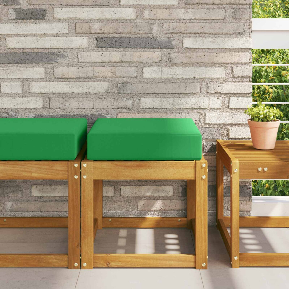 vidaXL Buiten Zitkussen Groen 40 x 40 x 8 cm 100% Polyester vidaXL Buiten Zitkussen Groen 40 x 40 x 8 cm 100% Polyester afbeelding 1