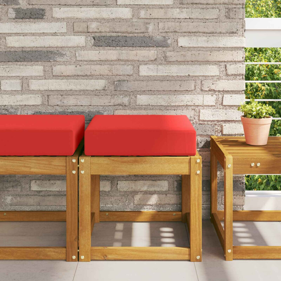 vidaXL Buiten Zitkussen Rood 40 x 40 x 8 cm 100% Polyester vidaXL Buiten Zitkussen Rood 40 x 40 x 8 cm 100% Polyester afbeelding 1