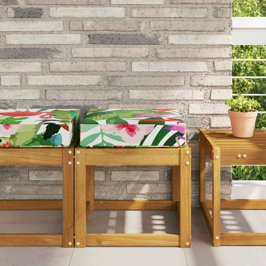 vidaXL Buiten Zitkussen kleurrijk 40 x 40 x 8 cm 100% Polyester afbeelding 1