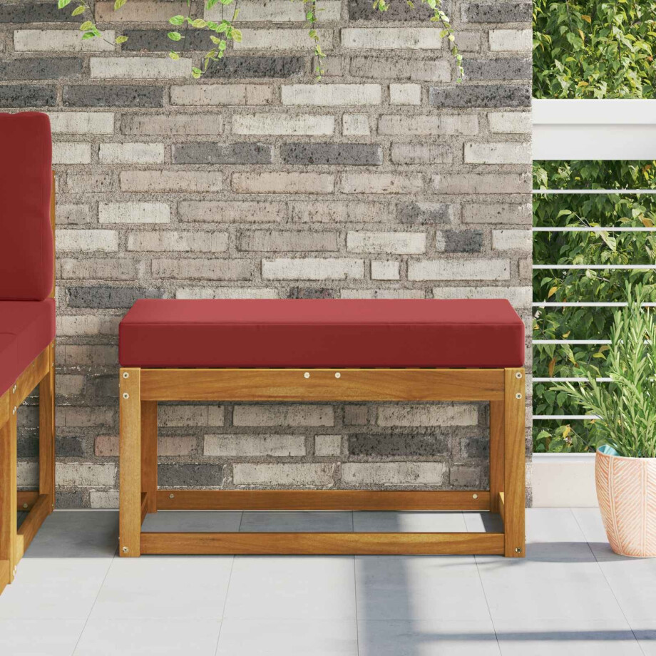 vidaXL Buiten Zitkussen Wijnrood 80 x 40 x 8 cm 100% Polyester vidaXL Buiten Zitkussen Wijnrood 80 x 40 x 8 cm 100% Polyester afbeelding 1