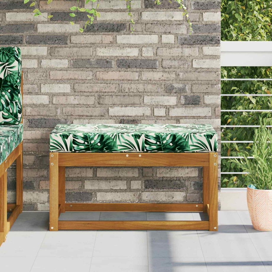 vidaXL Buiten Zitkussen Tropische Bladeren 80 x 40 x 8 cm afbeelding 1