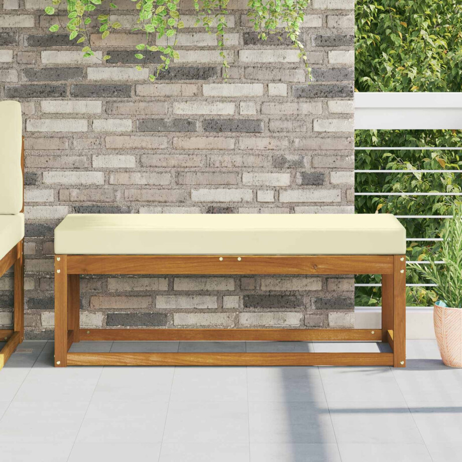 vidaXL Buiten Zitkussen Crème 115 x 40 x 8 cm 100% Polyester vidaXL Buiten Zitkussen Crème 115 x 40 x 8 cm 100% Polyester afbeelding 1