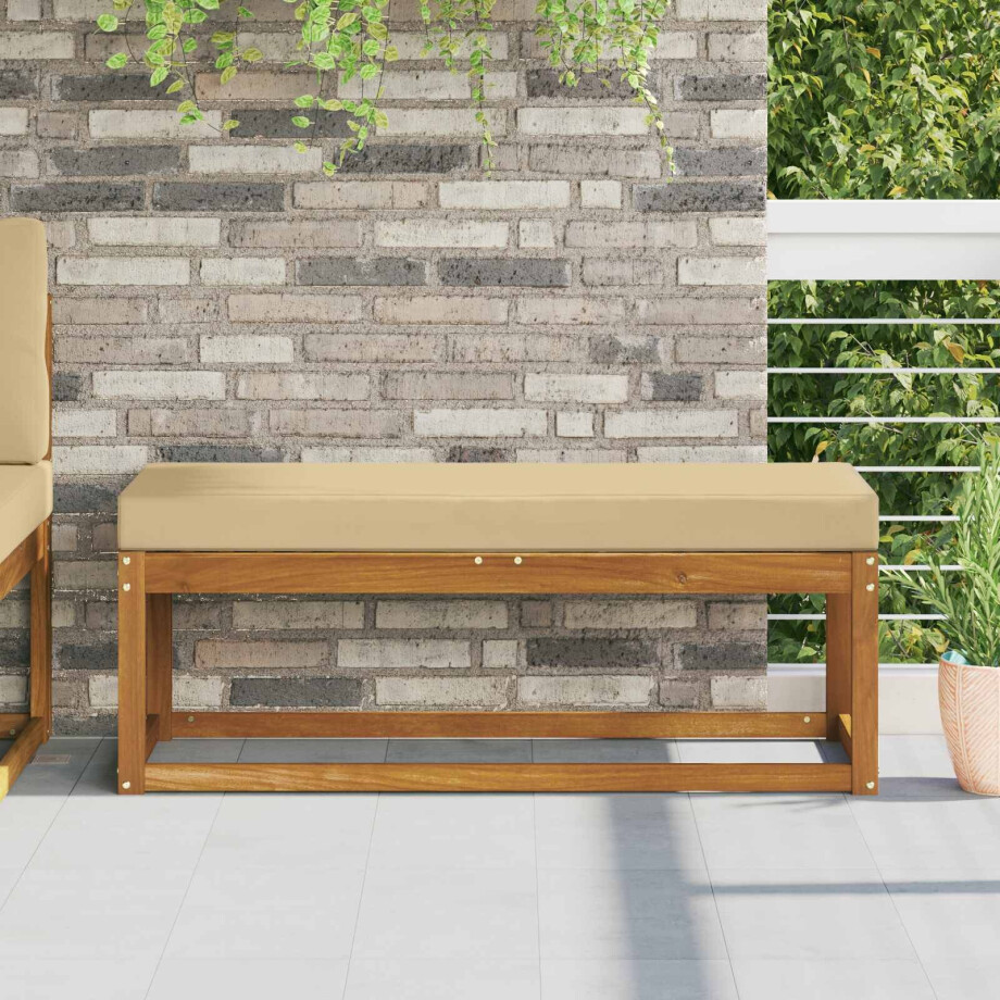 vidaXL Buiten Zitkussen Beige 115 x 40 x 8 cm 100% Polyester vidaXL Buiten Zitkussen Beige 115 x 40 x 8 cm 100% Polyester afbeelding 1