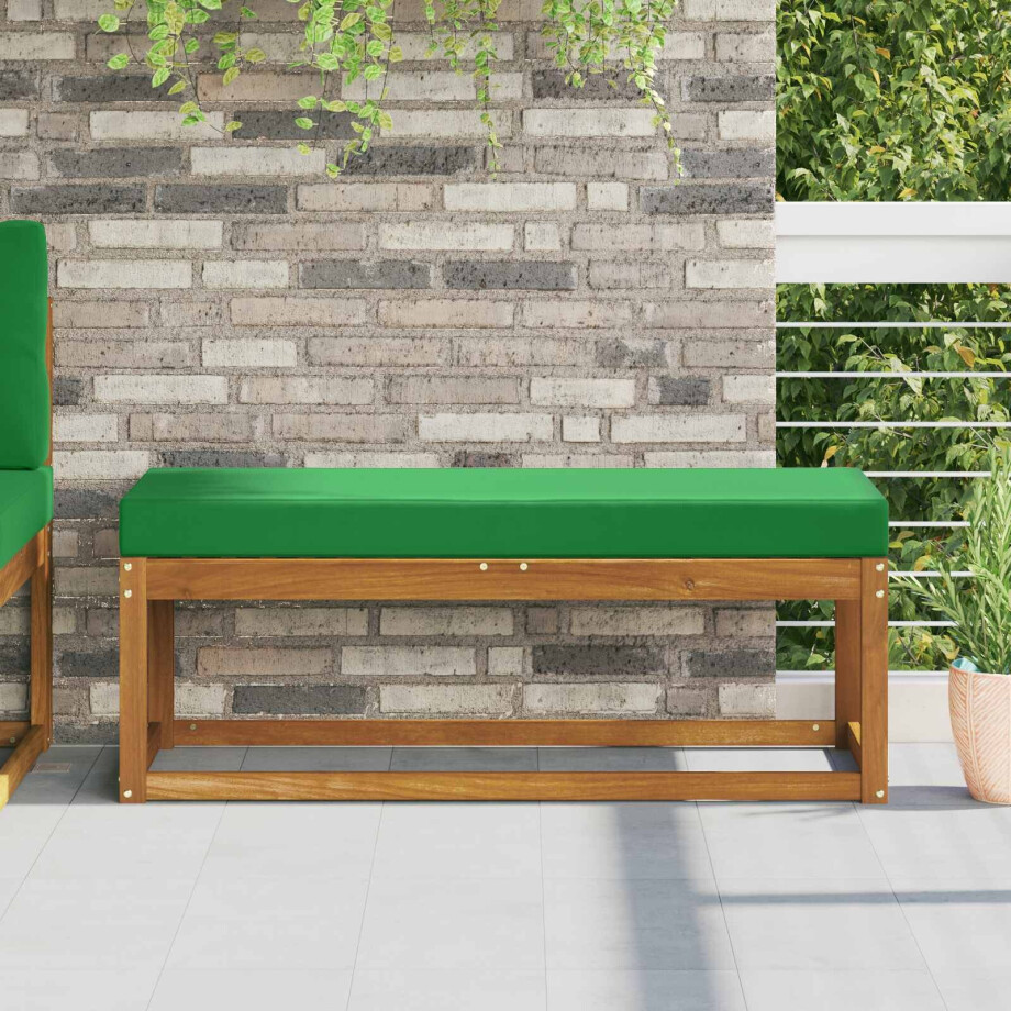 vidaXL Buiten Zitkussen Groen 111,5 x 40 x 8 cm 100% Polyester afbeelding 1