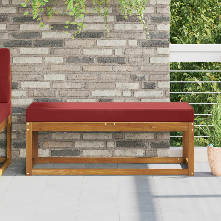 vidaXL Buiten Zitkussen Wijnrood 111,5 x 40 x 8 cm 100% Polyester vidaXL Buiten Zitkussen Wijnrood 111,5 x 40 x 8 cm 100% Polyester afbeelding 1