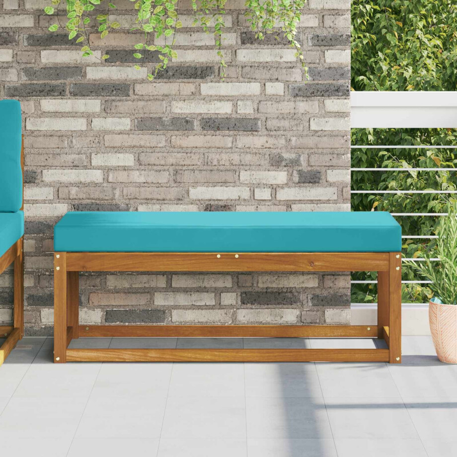 vidaXL Buiten Zitkussen Turquoise 111,5 x 40 x 8 cm 100% Polyester afbeelding 1