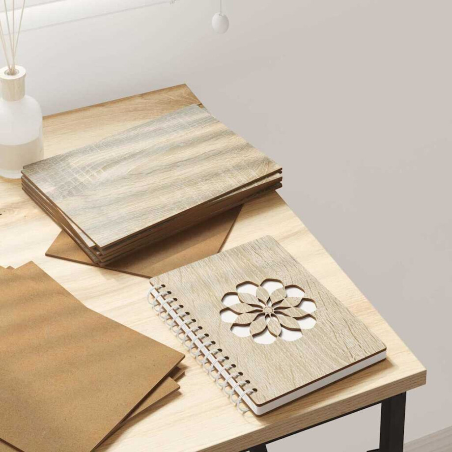 vidaXL Decoratieve Panelen 12 pcs Sonoma eiken 15 x 21 x 0.3 cm afbeelding 1