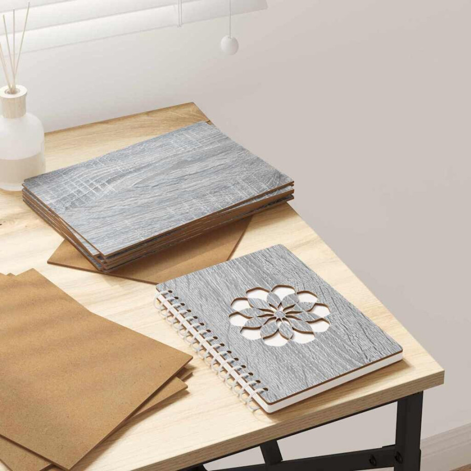 vidaXL Decorpanelen 50 pcs Grijs Sonoma 21 x 30 x 0,27 cm Bewerkt hout afbeelding 1