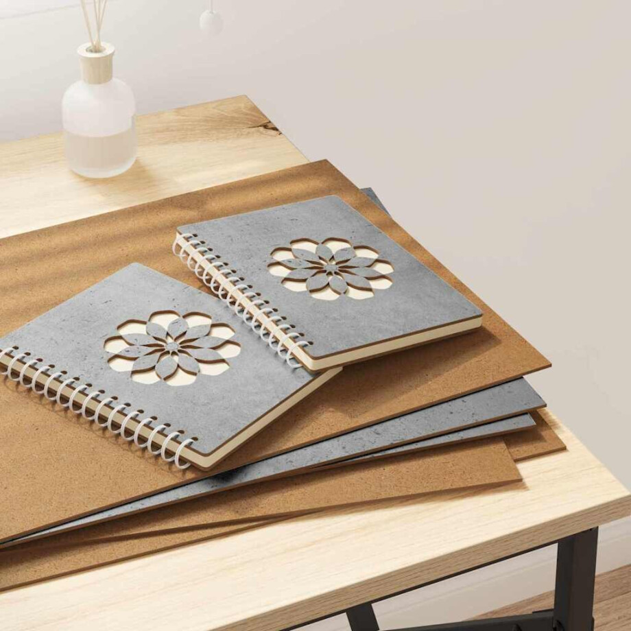 vidaXL Decorpanelen 12 pcs Beton Grijs 30 x 42 x 0.27 cm Bewerkt hout afbeelding 1