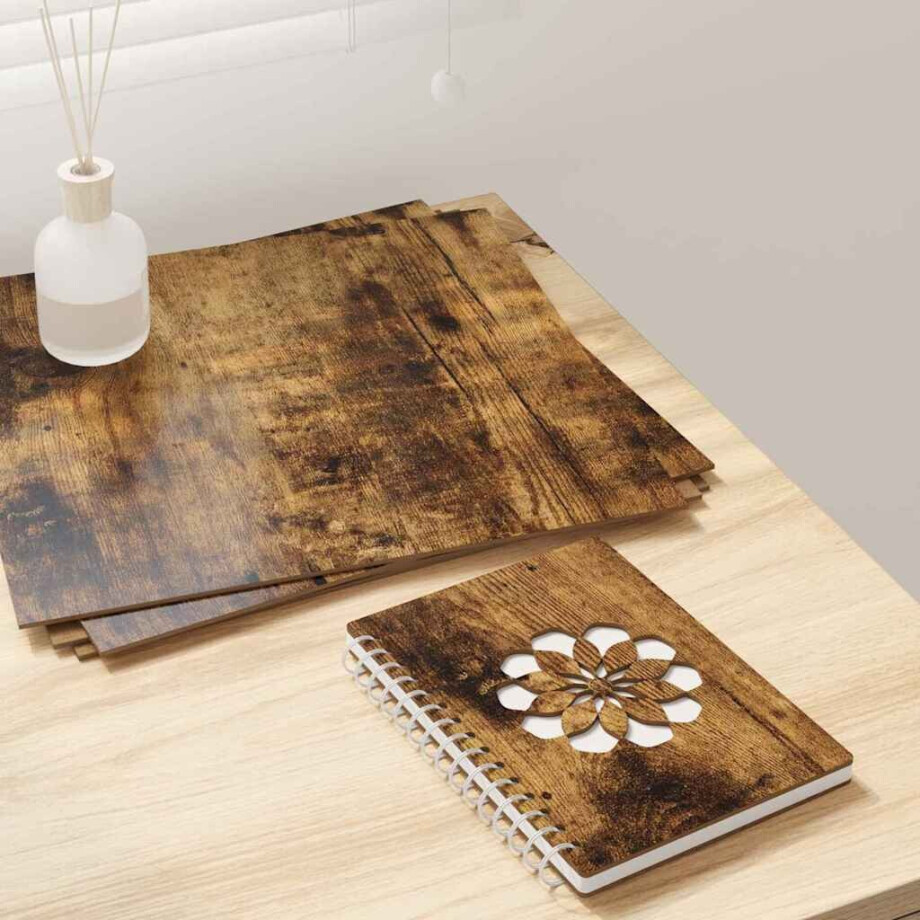 vidaXL Decorpanelen 50 pcs Gerookt eiken 30 x 30 x 0,27 cm vidaXL Decorpanelen 50 pcs Gerookt eiken 30 x 30 x 0,27 cm afbeelding 1