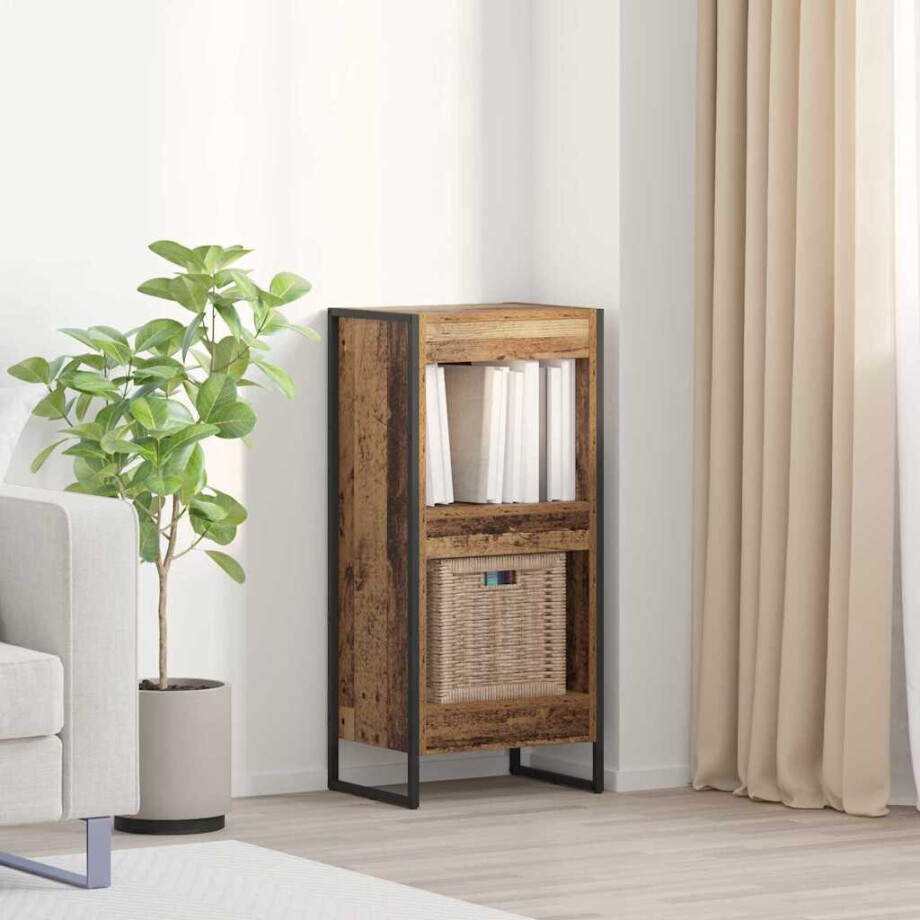 vidaXL Boekenkast Oud Hout 40 x 30 x 86,5 cm Bewerkt hout afbeelding 1