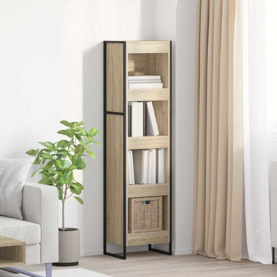 vidaXL Boekenkast Sonoma 40 x 30 x 155 cm Bewerkt hout afbeelding 1