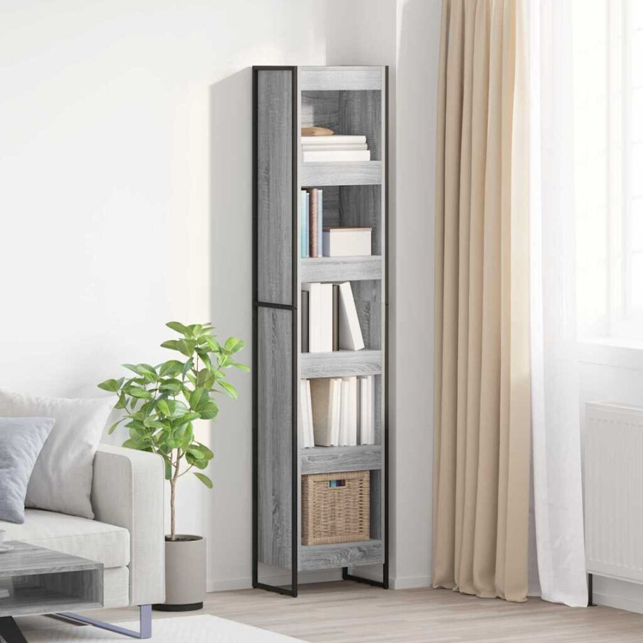 vidaXL Boekenkast Grijs Sonoma 40 x 30 x 189,5 cm Bewerkt hout afbeelding 1
