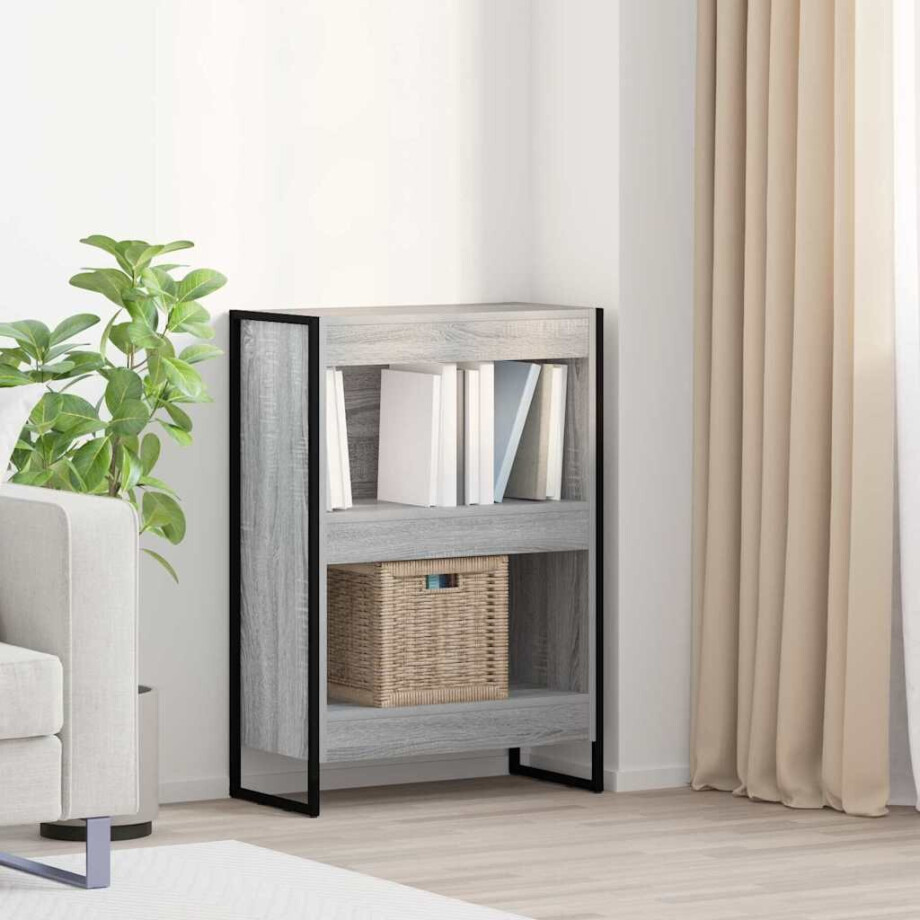 vidaXL Boekenkast Grijs Sonoma 60 x 30 x 86,5 cm Bewerkt hout vidaXL Boekenkast Grijs Sonoma 60 x 30 x 86,5 cm Bewerkt hout afbeelding 1