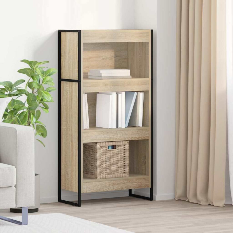 vidaXL Boekenkast Sonoma 60 x 30 x 121 cm Bewerkt hout afbeelding 1