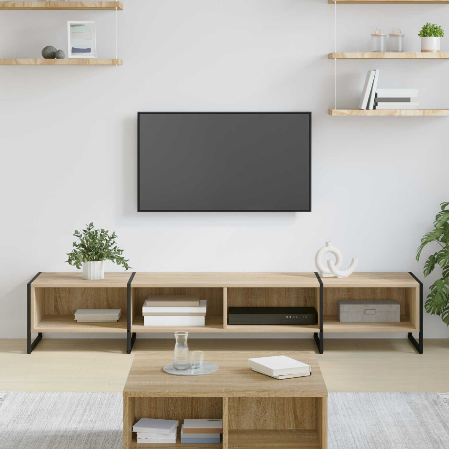 vidaXL TV-kast Sonoma 170,5 x 36 x 30,5 cm Bewerkt hout afbeelding 1