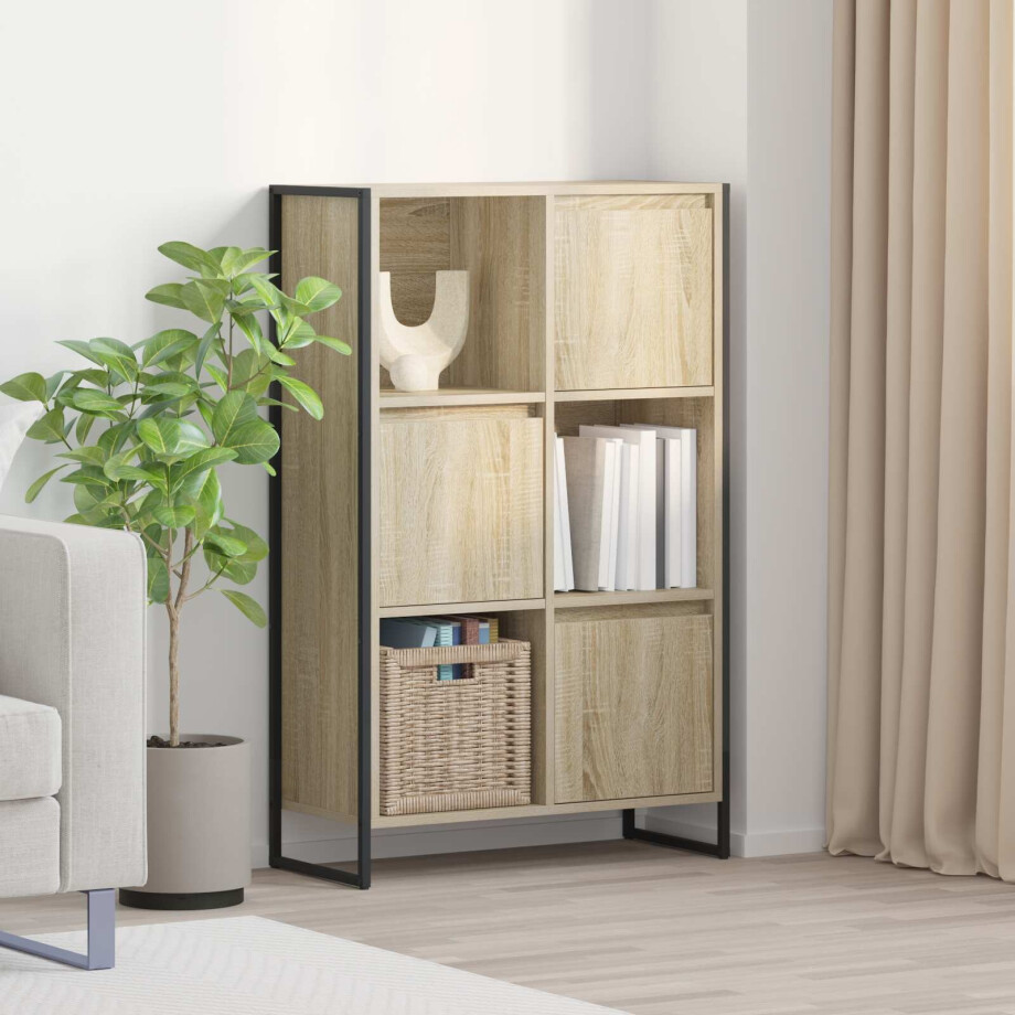 vidaXL Boekenkast Sonoma 68 x 30 x 108.5 cm Bewerkt hout afbeelding 1