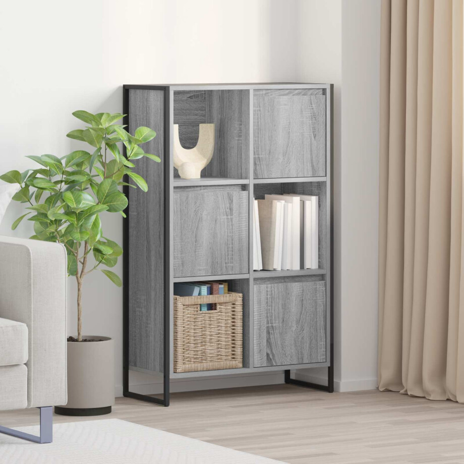 vidaXL Boekenkast Grijs Sonoma 68 x 30 x 108.5 cm Bewerkt hout afbeelding 1