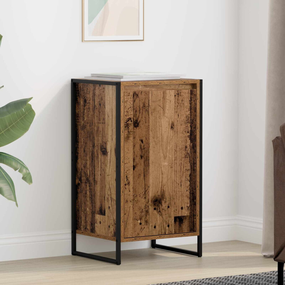 vidaXL Dressoir Oud Hout 43 x 36 x 75,5 cm Bewerkt hout afbeelding 1