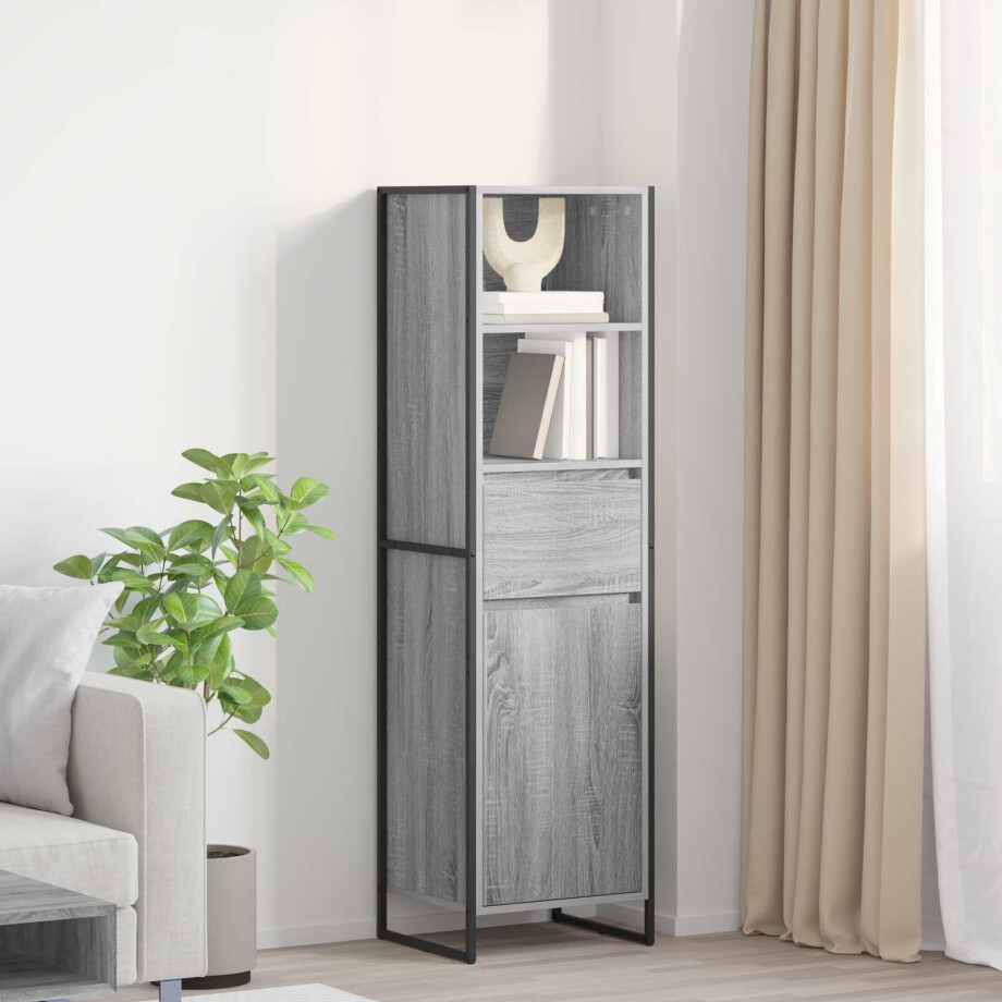 vidaXL Boekenkast Grijs Sonoma 43 x 36 x 150.5 cm Bewerkt hout afbeelding 1
