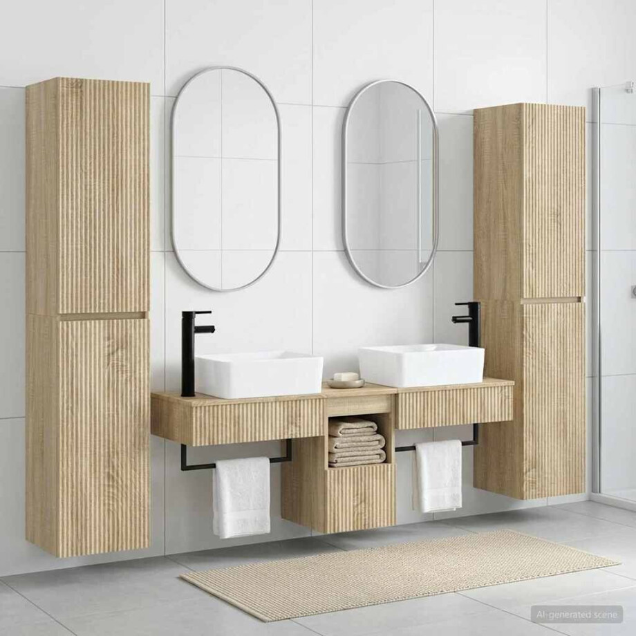 vidaXL Badkamermeubelset 5 st Sonoma Eiken 33 x 34,5 x 160 cm afbeelding 1