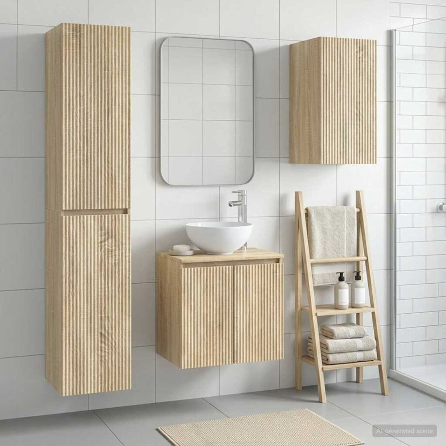 vidaXL Badkamermeubelset 3 st Sonoma Eiken 33 x 34,5 x 160 cm vidaXL Badkamermeubelset 3 st Sonoma Eiken 33 x 34,5 x 160 cm afbeelding 1