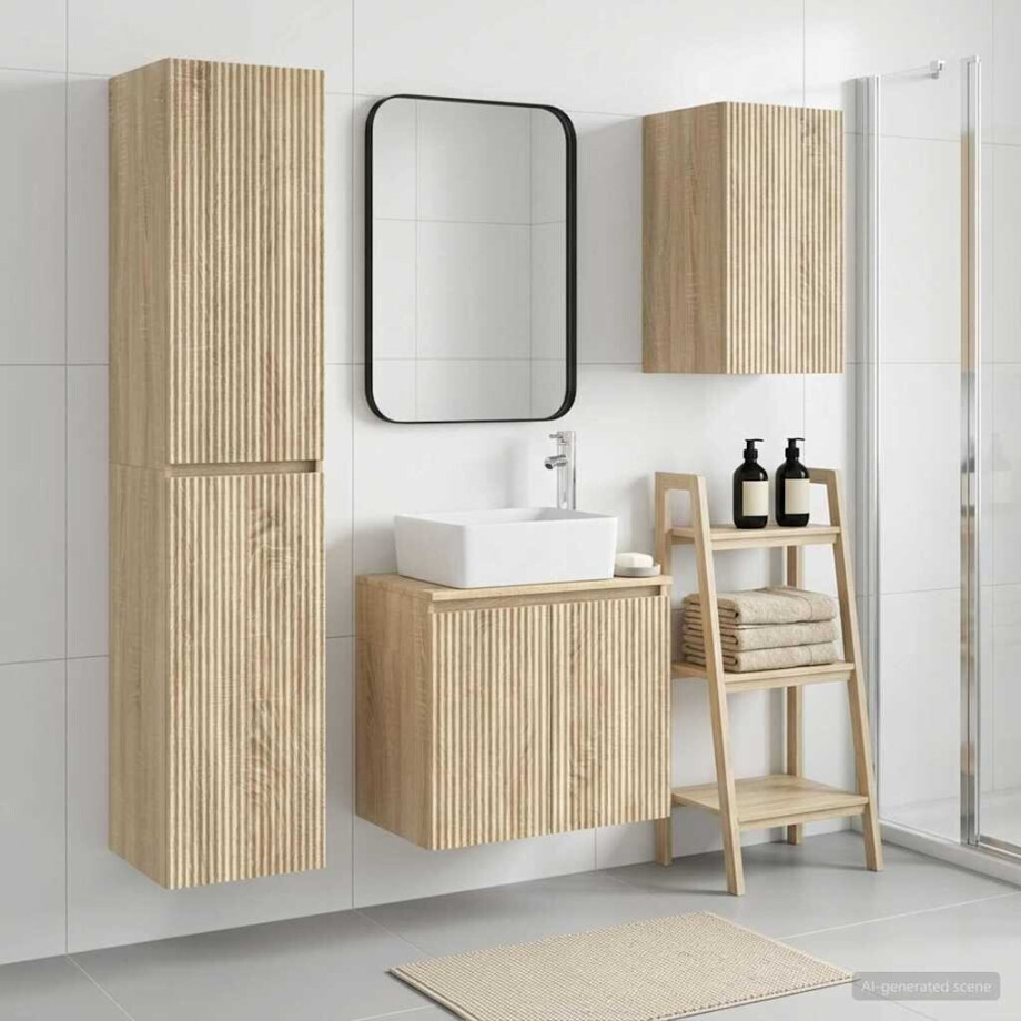 vidaXL Badkamermeubelset 3 st Sonoma Eiken 33 x 34,5 x 160 cm vidaXL Badkamermeubelset 3 st Sonoma Eiken 33 x 34,5 x 160 cm afbeelding 1
