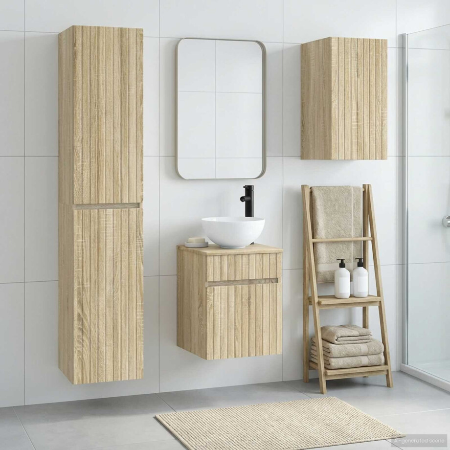 vidaXL Badkamermeubelset 3 st Sonoma Eiken 33 x 34,5 x 160 cm vidaXL Badkamermeubelset 3 st Sonoma Eiken 33 x 34,5 x 160 cm afbeelding 1